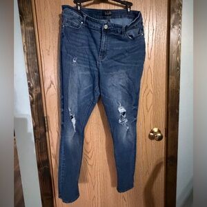 Indigo Rein Blue Distressed Skinny Jeans